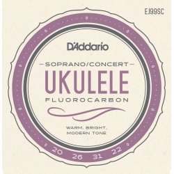 D'Addario EJ99SC Ukulele Sopran/Concert FluoroCarbon